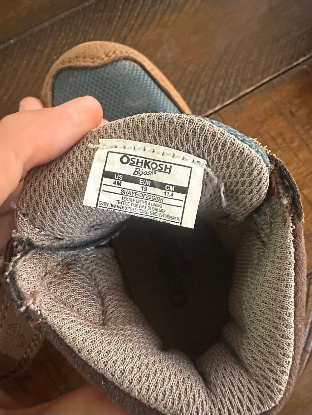 OshKosh B'gosh Brown and Blue Kids Outdoor Boots - Picture 3 of 4